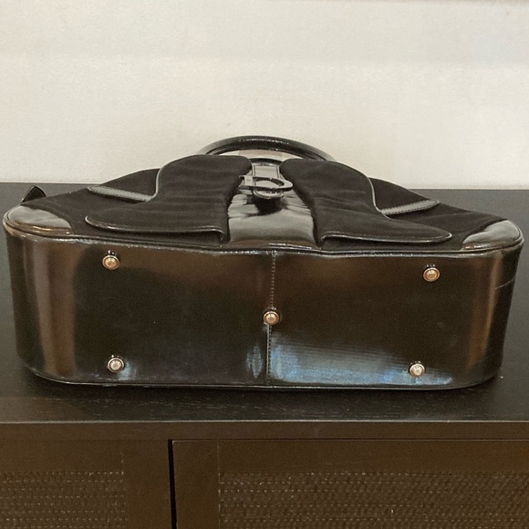 Black Patent Leather Dior Saddle Bowler Bag - Picture 8 of 12